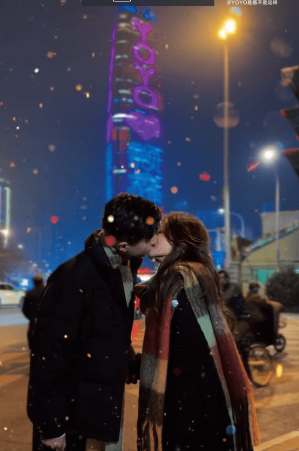 知名美女主持YOYO官宣恋情 与男友颢鑫街头热吻——上海热线娱乐频道